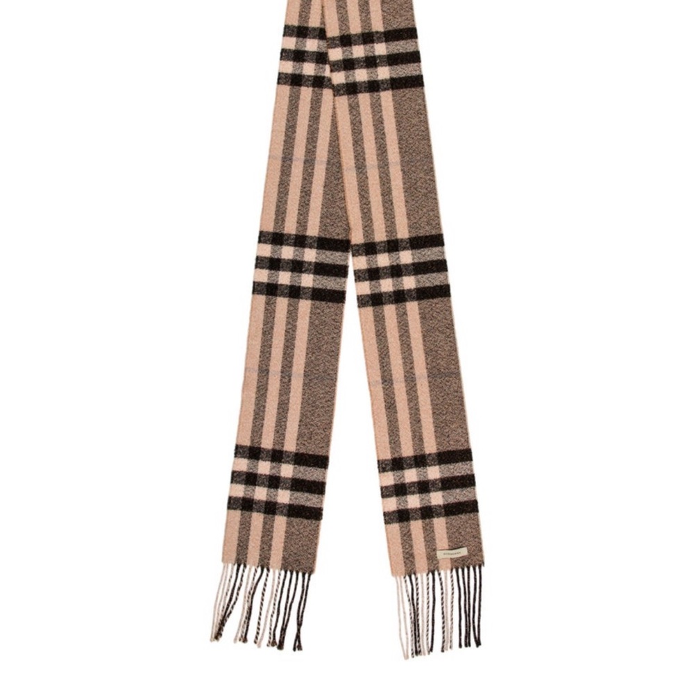 Burberry Neutral Cashmere Blend Scarf